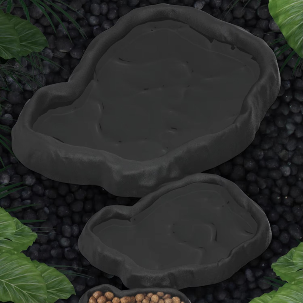 Water Dish Reptile - ABS 수지 파충류 먹이통 모조 암석