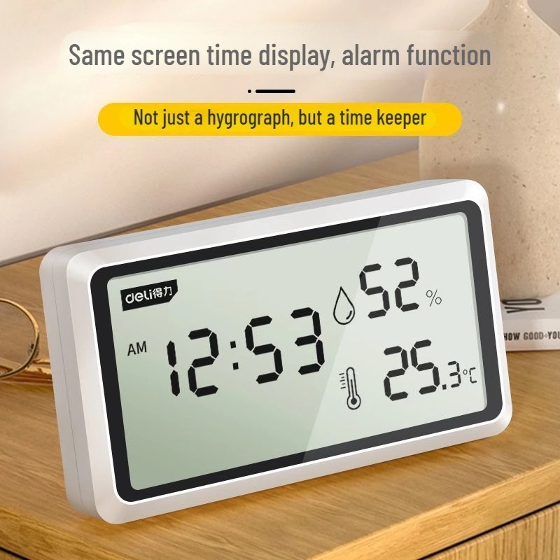델리 전자 온도계 습도계 기상 관측소 테이블 시계 기능 - Digital Hygrometer Probe 리뷰 및 가격