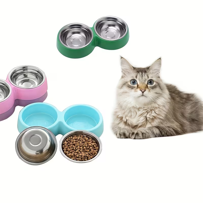 1개 스테인리스 스틸 이중 강아지 식기, 미끄럼 방지  - Royal Canin Food Medium 리뷰 및 가격