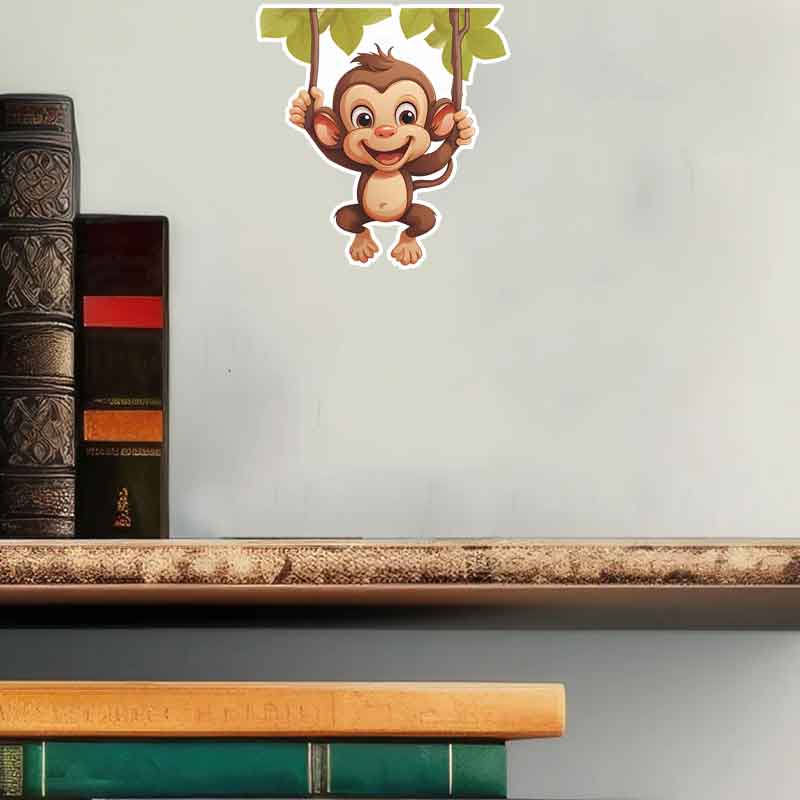 귀여운 아기 원숭이 거실 배경 장식 벽 스티커 자가 접 - Pvc Panel Background 리뷰 및 가격