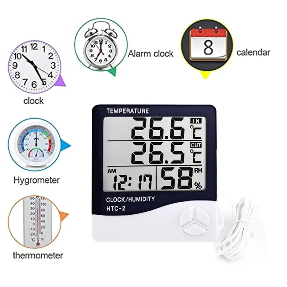 실내 LCD 디지털 온도계 및 습도계 전자 온습도계 센 - Digital Hygrometer Probe 리뷰 및 가격